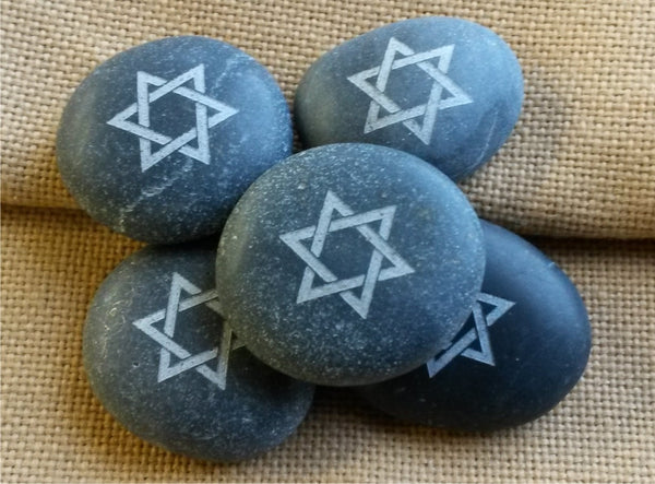 Set of 5 Star of David stones